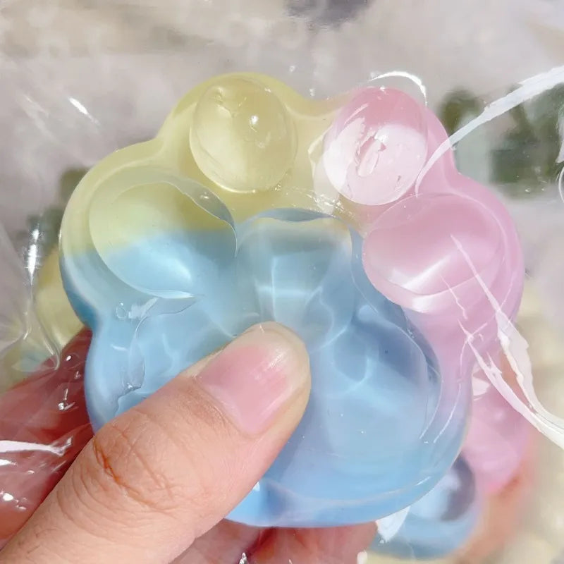 Rainbow Cat Paw Slow-Rise Squishy