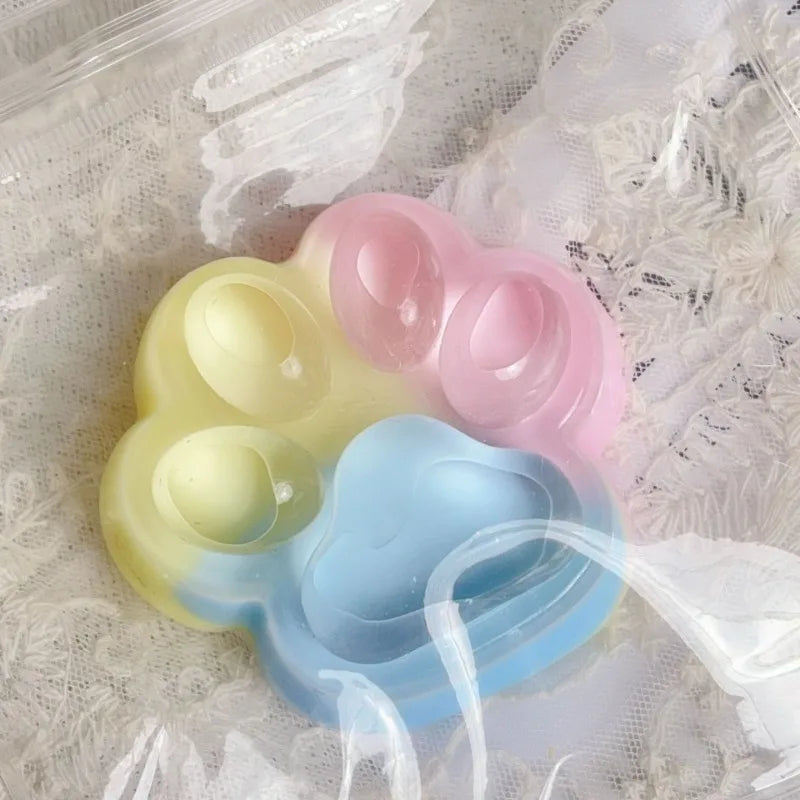 Rainbow Cat Paw Slow-Rise Squishy