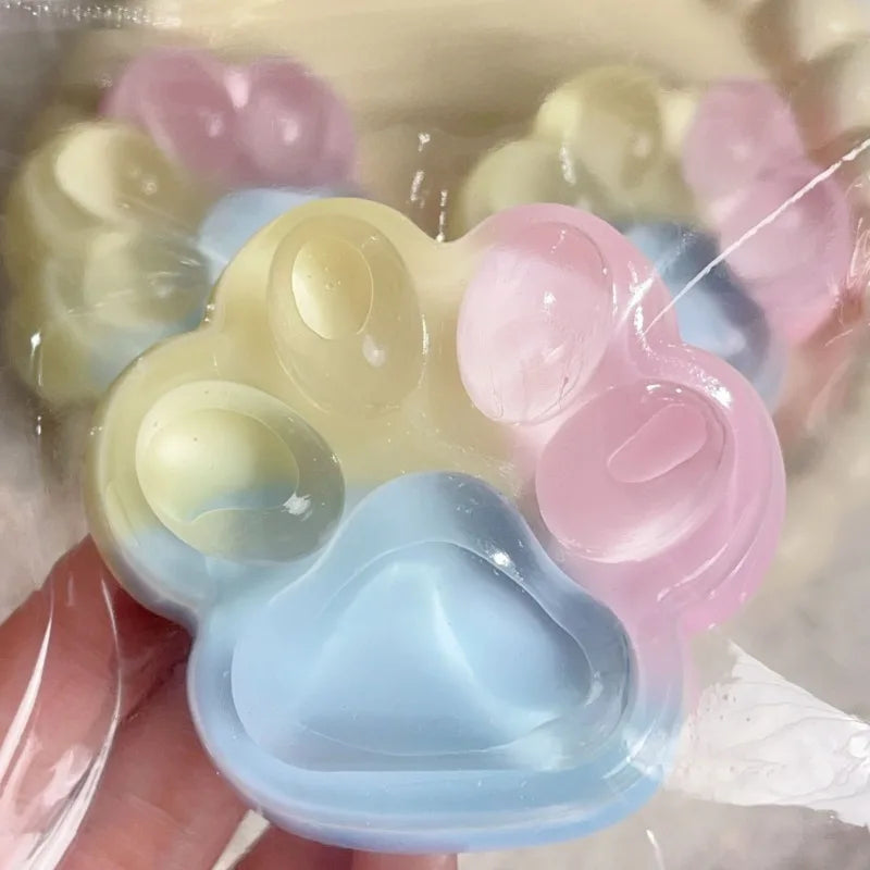 Rainbow Cat Paw Slow-Rise Squishy
