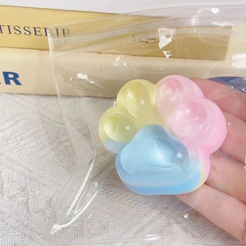 Rainbow Cat Paw Slow-Rise Squishy