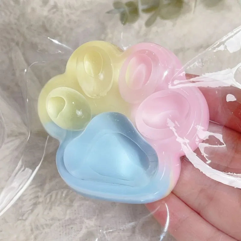 Rainbow Cat Paw Slow-Rise Squishy