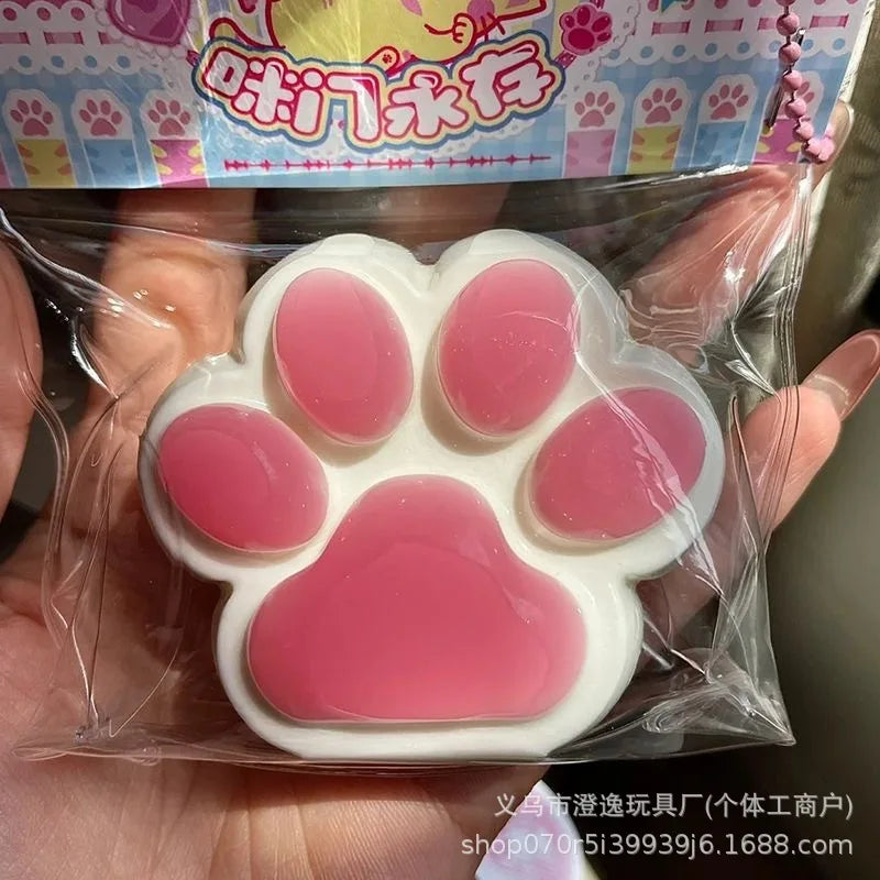 Rainbow Cat Paw Slow-Rise Squishy