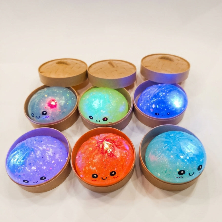 Light-Up Glitter Dumpling Squishy