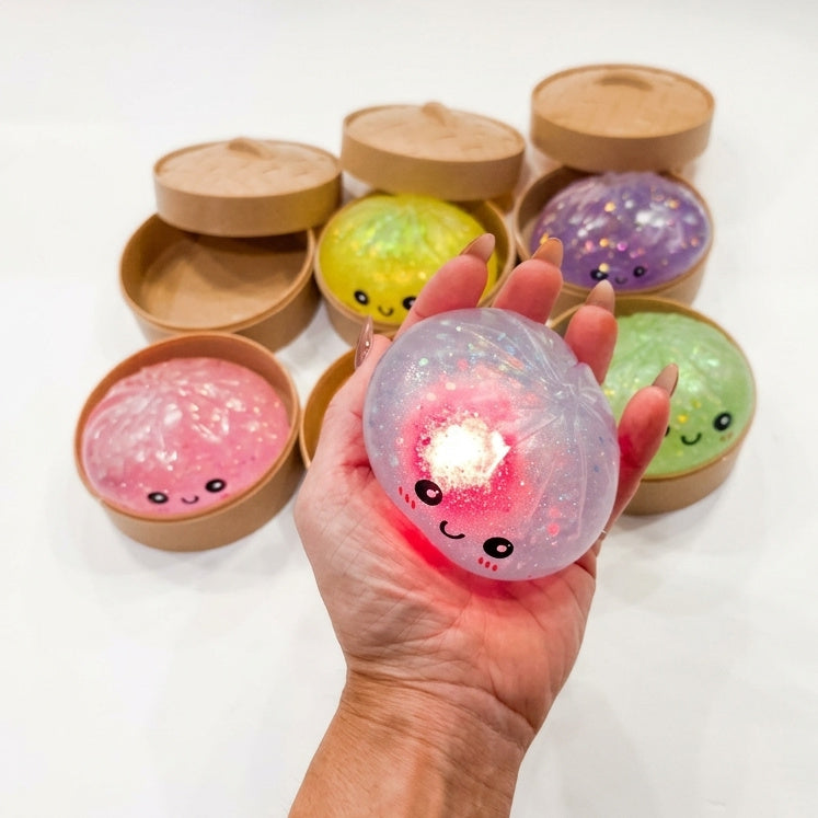 Light-Up Glitter Dumpling Squishy