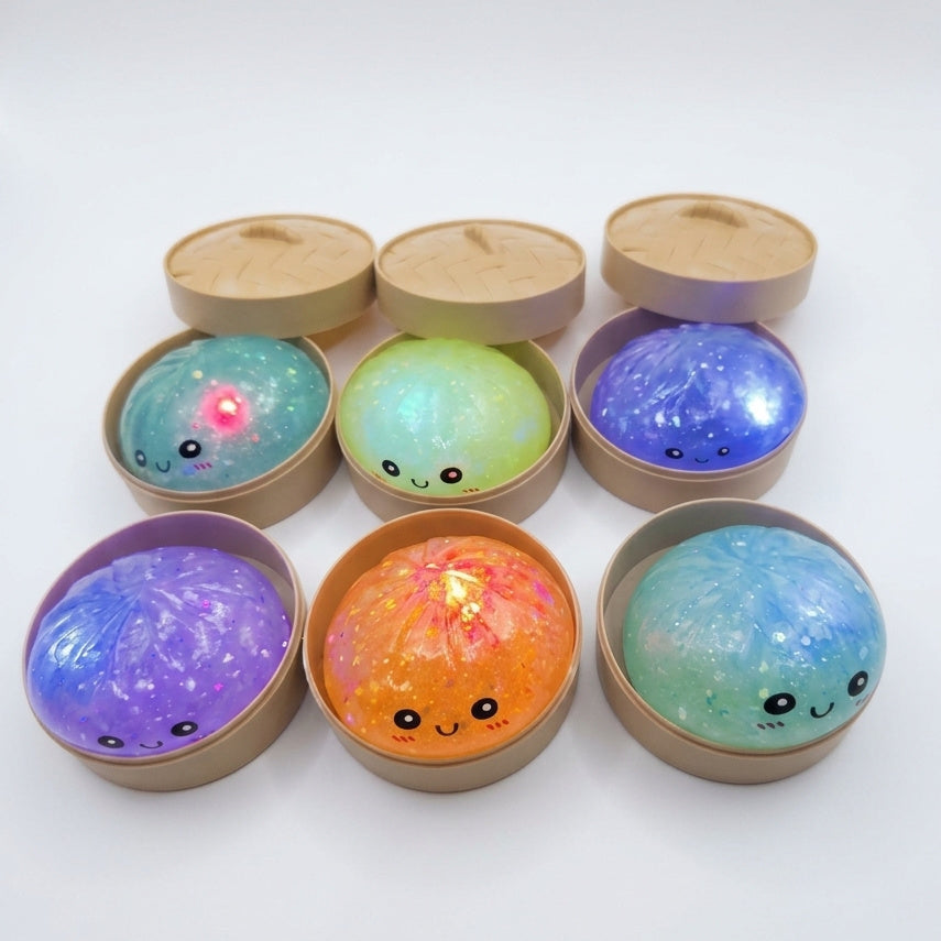 Light-Up Glitter Dumpling Squishy
