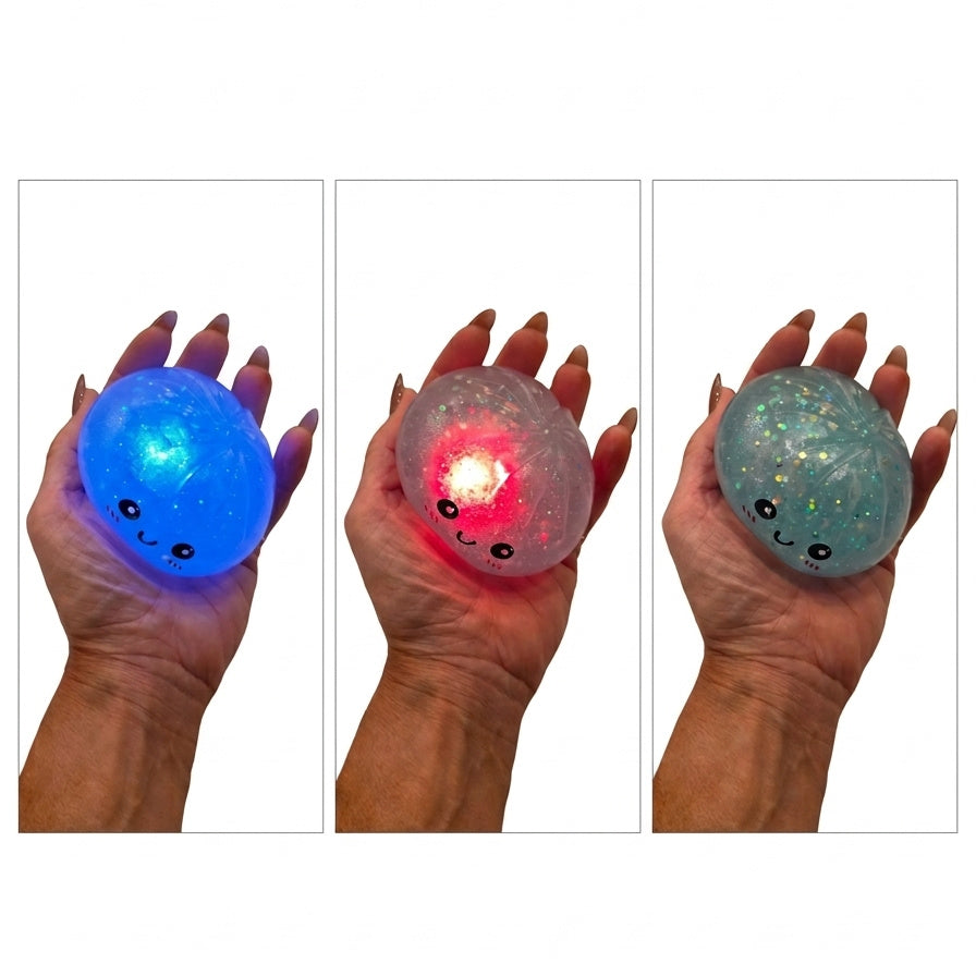 Light-Up Glitter Dumpling Squishy